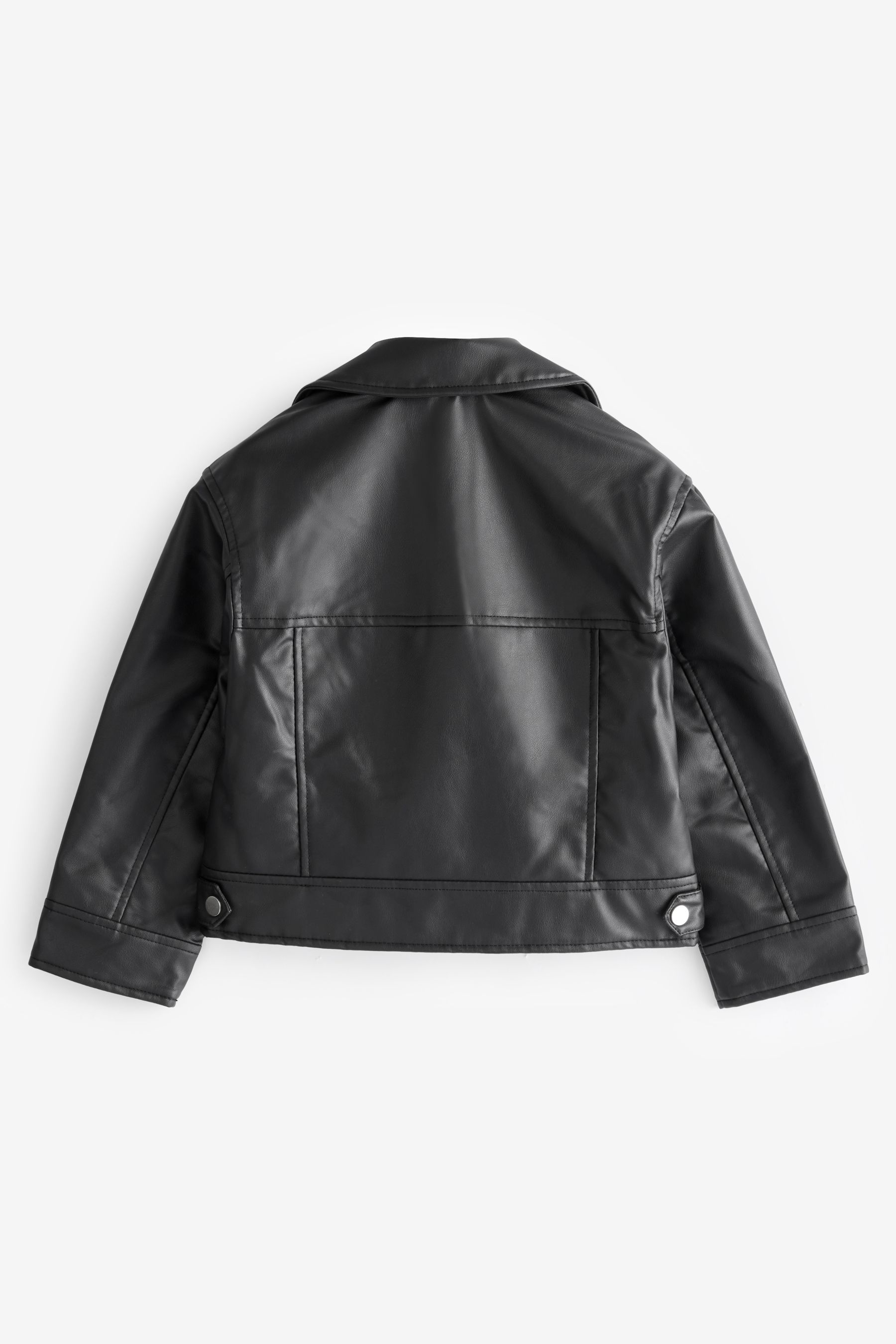 Buy Black PU Biker Jacket 3 16yrs from Next Luxembourg