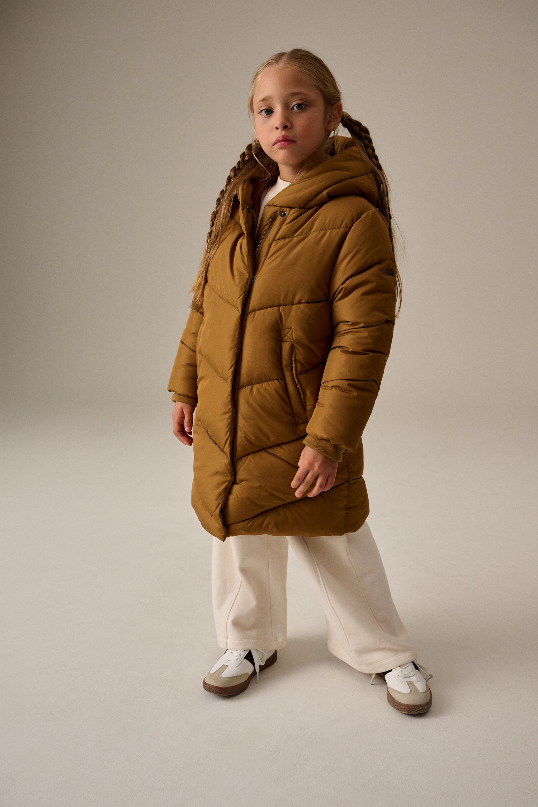 Faux fur lined hooded coat deals