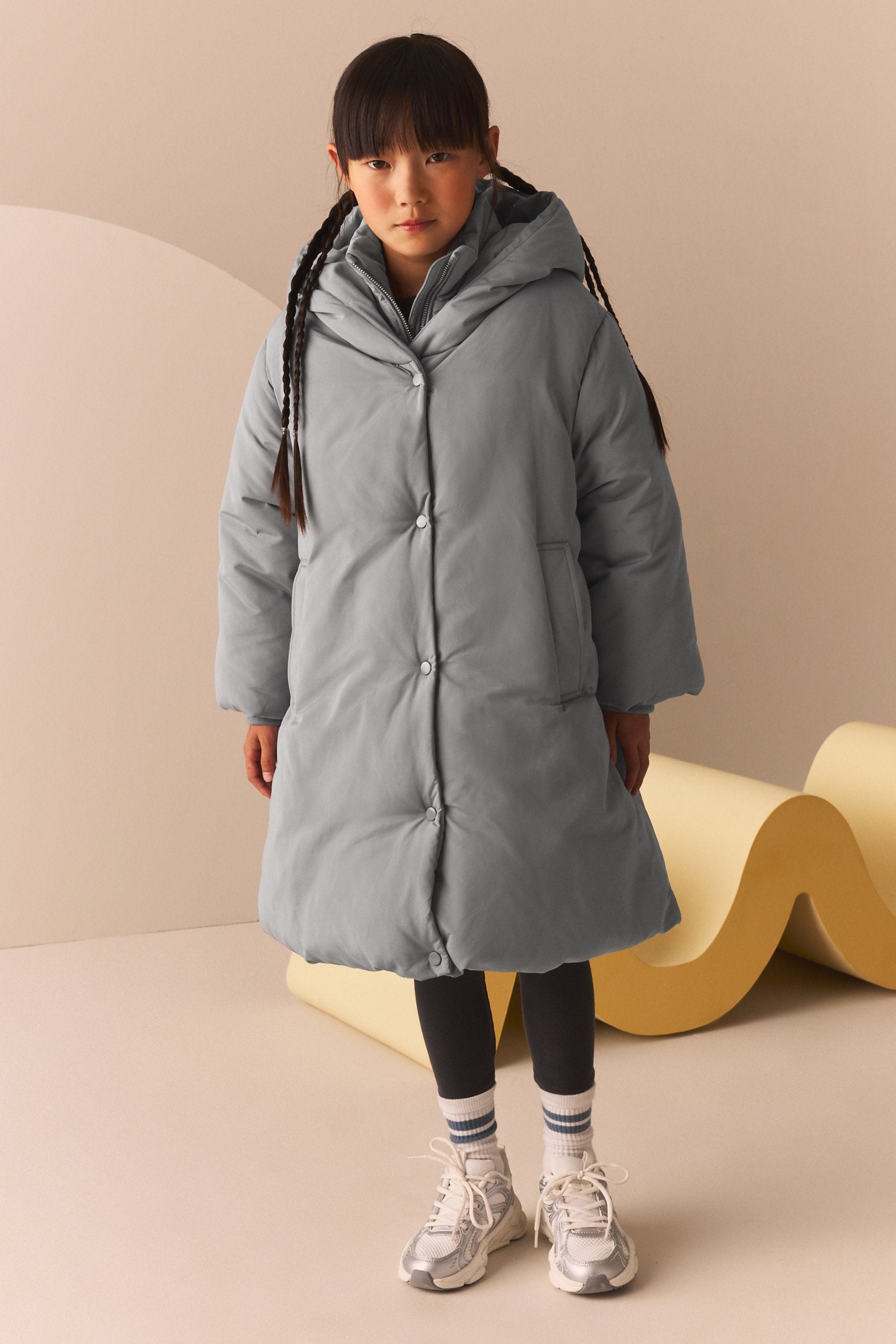 Next grey padded coat shop