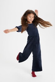 Polarn O. Pyret Blue Velvet Jumpsuit - Image 1 of 7