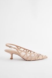 Pink Forever Comfort® Mesh Panel Point Toe Slingback Heels - Image 2 of 5
