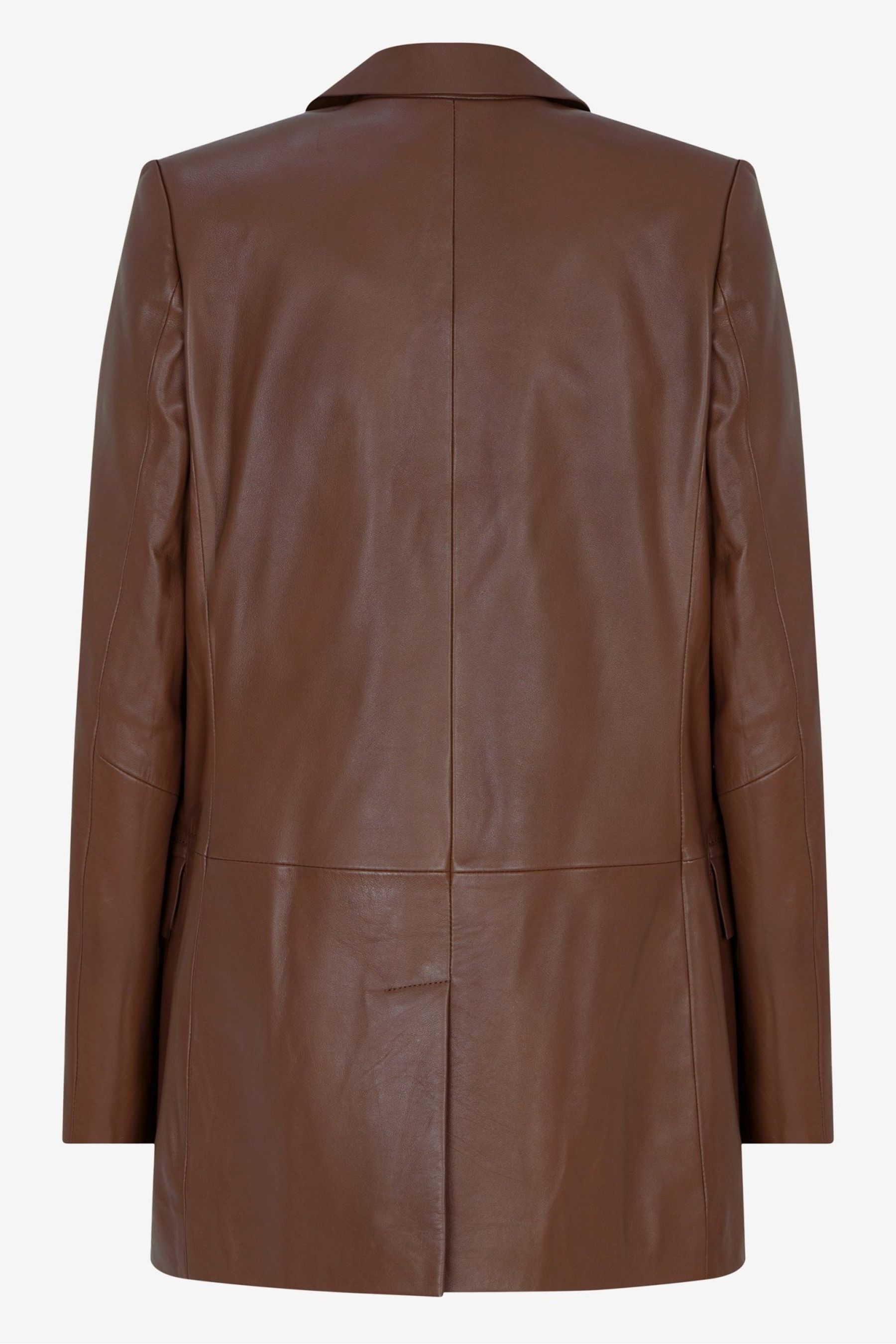 Mint velvet tan leather jacket sale
