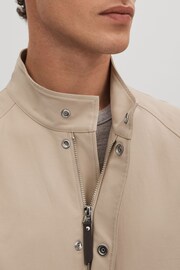 Reiss Stone Peggy Cotton Blend Zip-Through Jacket - Image 4 of 7