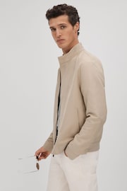 Reiss Stone Peggy Cotton Blend Zip-Through Jacket - Image 5 of 7