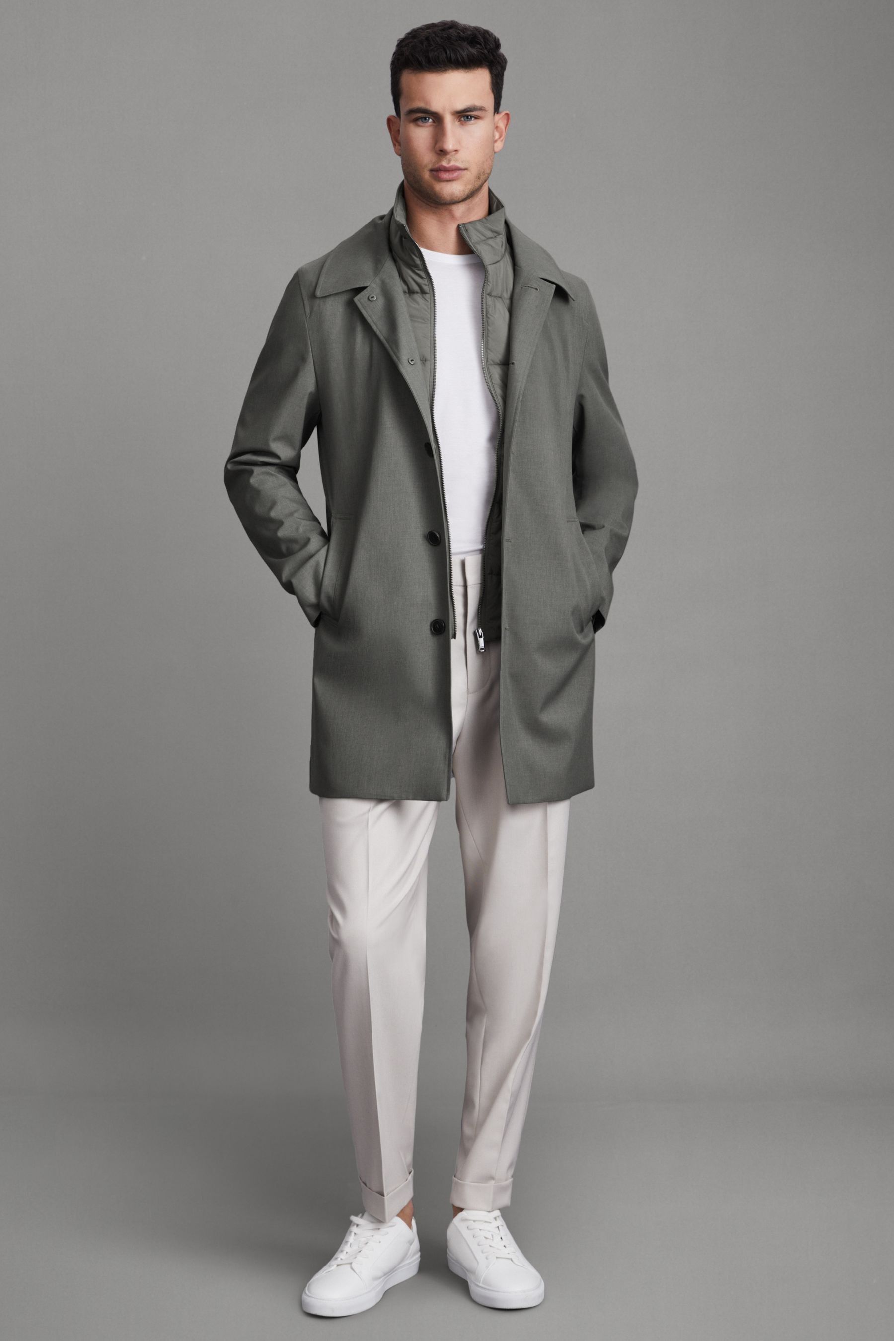 Reiss green jacket on sale