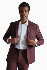 Ted Baker Tailoring Slim Fit Red Keel Twill Jacket - Image 1 of 7