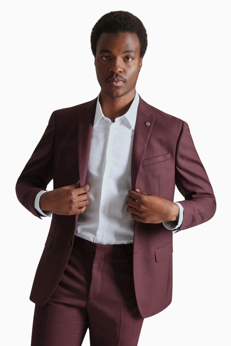 Ted Baker Tailoring Slim Fit Red Keel Twill Jacket June - Image 1 of 7