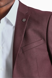 Ted Baker Tailoring Slim Fit Red Keel Twill Jacket - Image 5 of 7