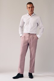 Pink Textured Side Adjuster Trousers - Image 2 of 8