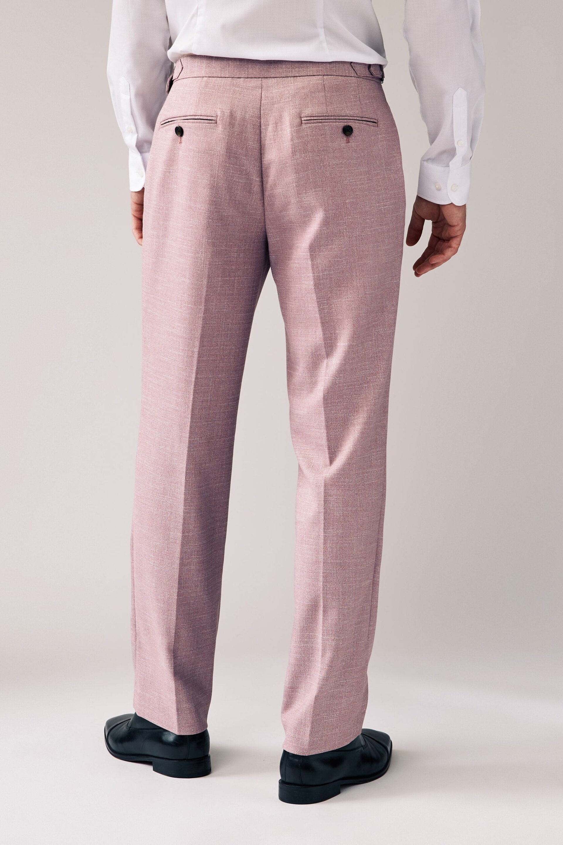 Pink Textured Side Adjuster Trousers - Image 3 of 8