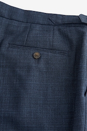 Navy Textured Side Adjuster Trousers - Image 9 of 10