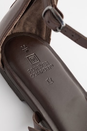 Chocolate Brown Forever Comfort® Strappy Midi Sandals - Image 10 of 12