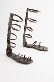 Chocolate Brown Forever Comfort® Strappy Midi Sandals - Image 6 of 12