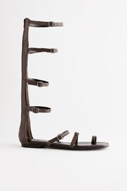 Chocolate Brown Forever Comfort® Strappy Midi Sandals - Image 7 of 12