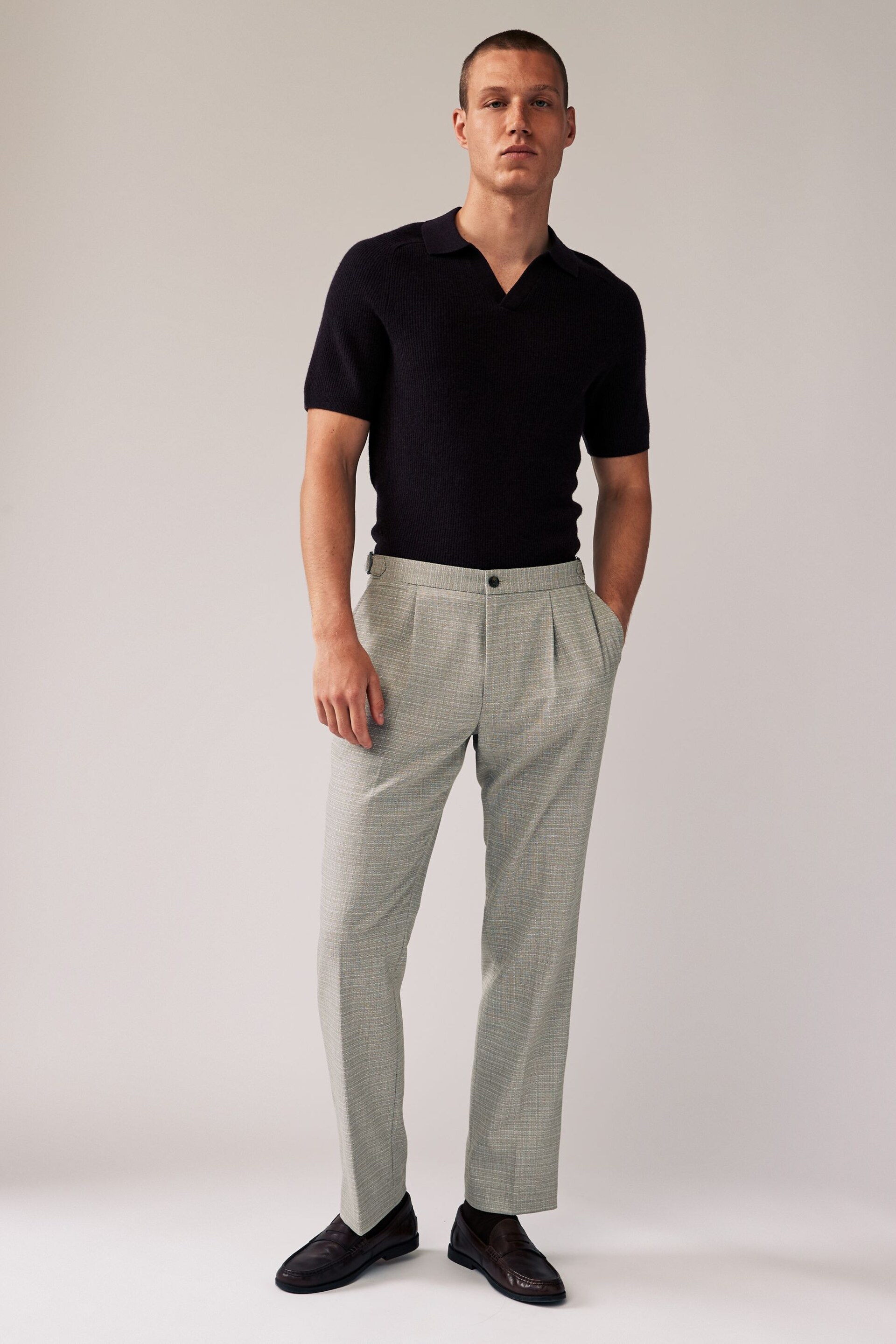 Stone Textured Side Adjuster Trousers - Image 8 of 9