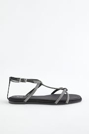 Black Forever Comfort® Embellished Strappy Sandals - Image 3 of 8