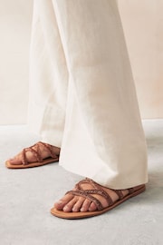 Rose Gold Regular/Wide Fit Forever Comfort® Beaded Slingback Sandals - Image 3 of 10