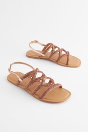 Rose Gold Regular/Wide Fit Forever Comfort® Beaded Slingback Sandals - Image 4 of 10