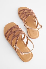 Rose Gold Regular/Wide Fit Forever Comfort® Beaded Slingback Sandals - Image 6 of 10