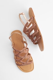 Rose Gold Regular/Wide Fit Forever Comfort® Beaded Slingback Sandals - Image 9 of 10