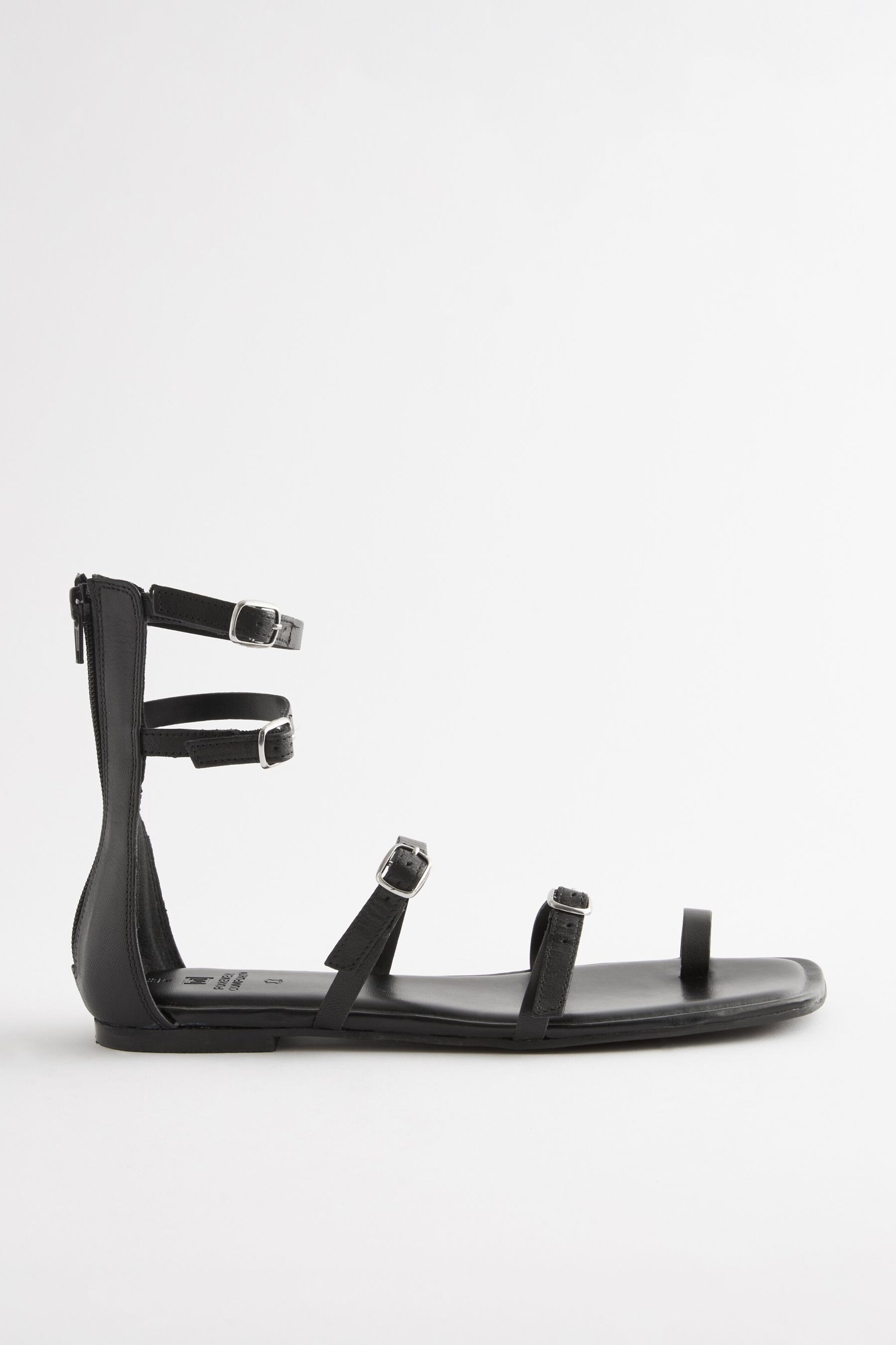 Black Forever Comfort® Strappy Ankle Sandals - Image 7 of 10