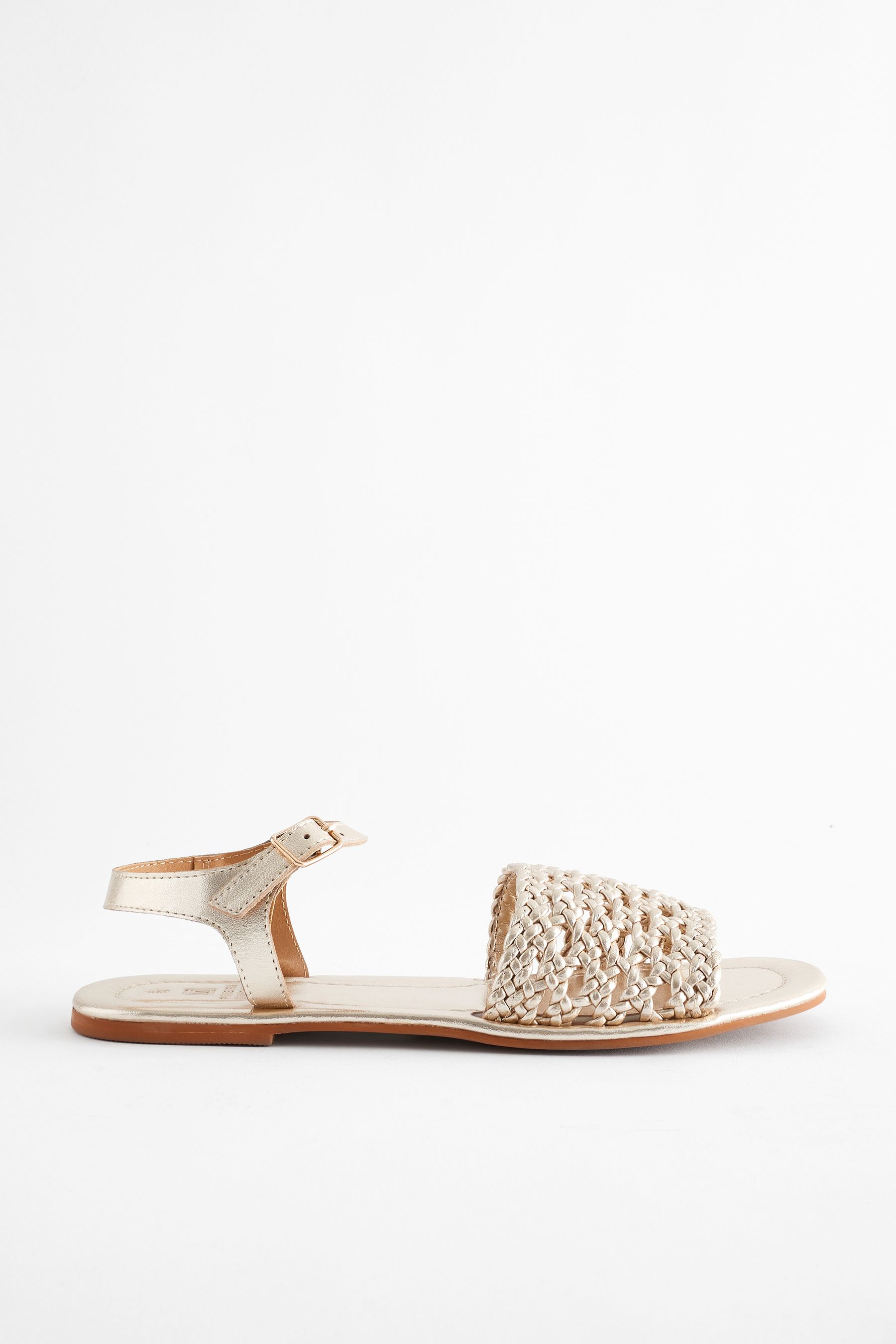 Buy Champagne Gold Forever Comfort Weave Sandals from the Next UK online shop