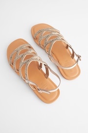 Gold Regular/Wide Fit Forever Comfort® Beaded Slingback Sandals - Image 3 of 7