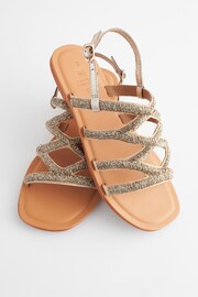 Gold Regular/Wide Fit Forever Comfort® Beaded Slingback Sandals - Image 6 of 7