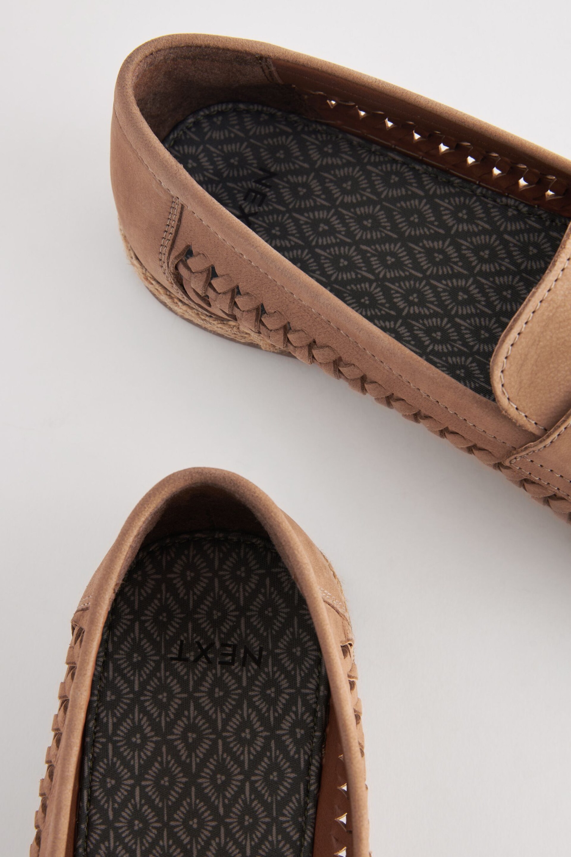Stone Leather Woven Loafers - Image 6 of 7