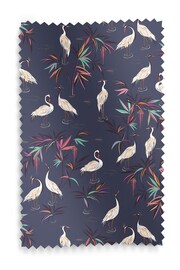 Sara Miller Smoke Blue Heron Made to Measure 100% Cotton Curtains - Image 8 of 8