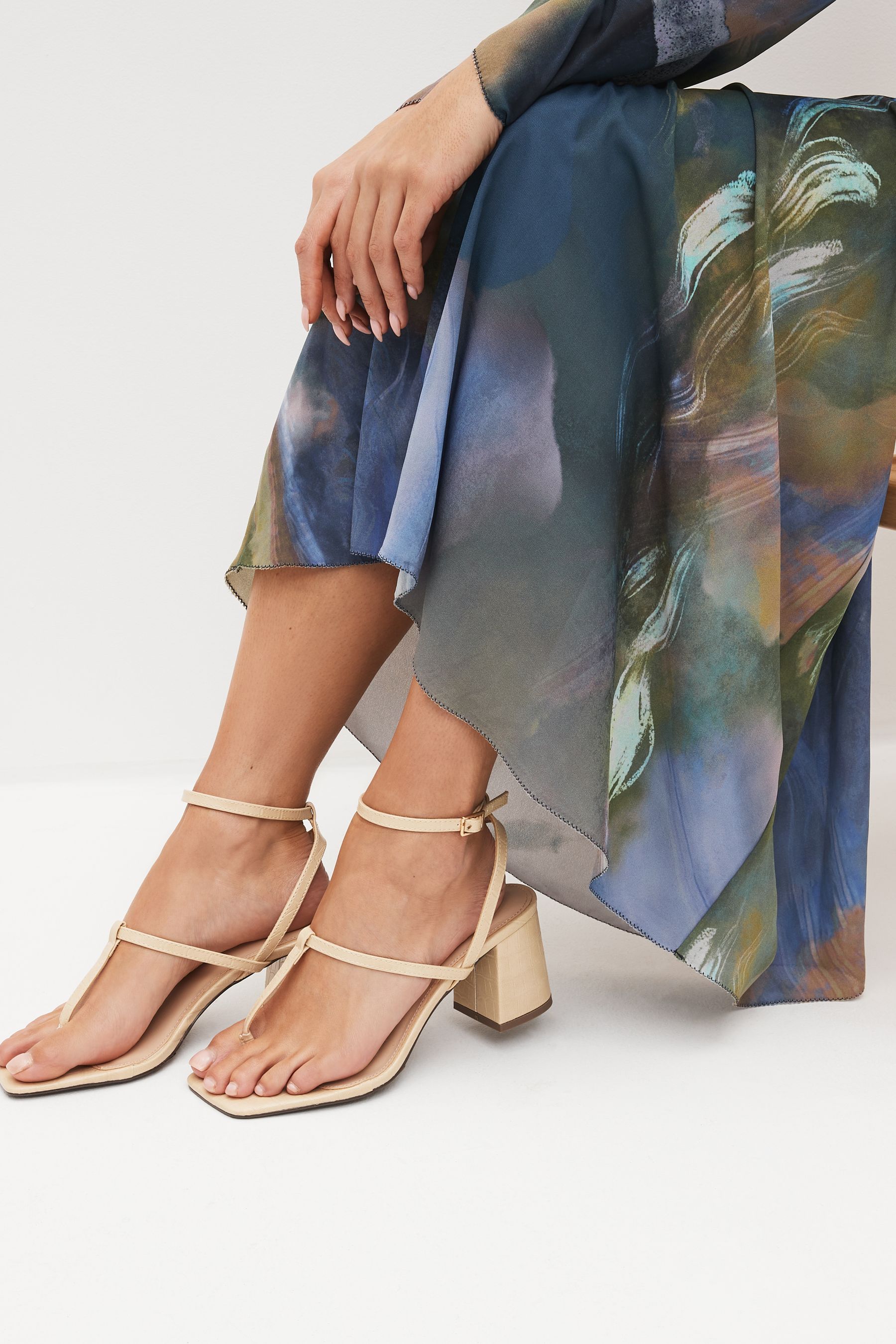 Camel block heel sandals clearance