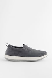 Grey Flexible Slip On Loafers - Image 3 of 7