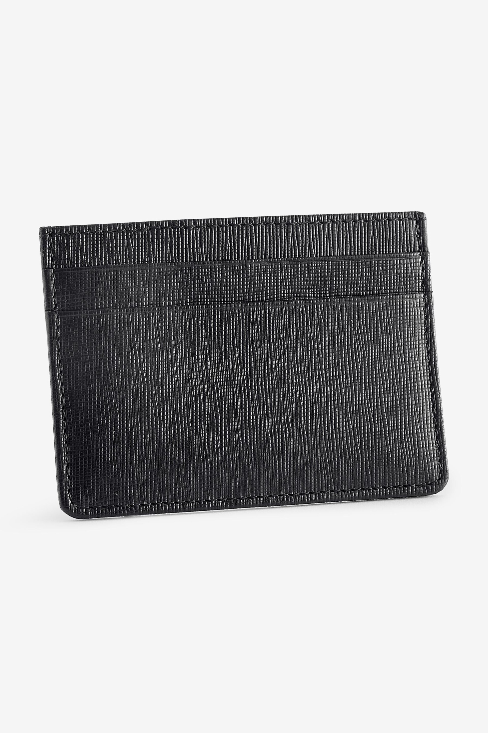 Black Signature Textured Card Holder - Image 1 of 3