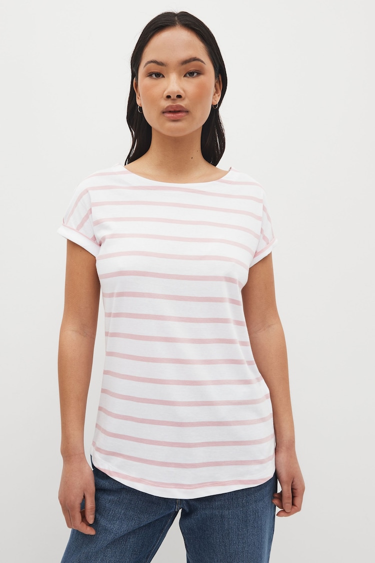 Stripe Cap Sleeve T-Shirts 3 Pack - Image 2 of 10