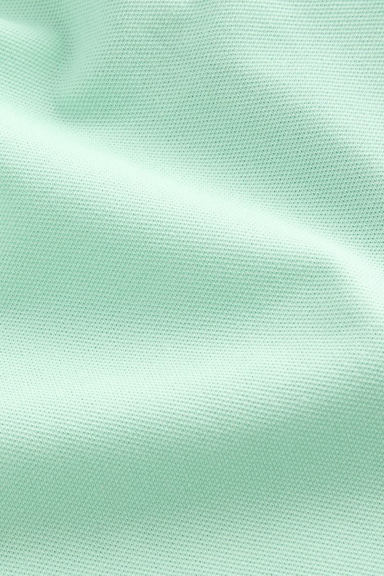 Green Mint Regular Fit Short Sleeve Pique Polo Shirt - Image 8 of 8