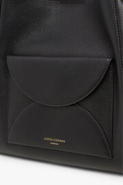 Jasper Conran London Darcey Leather 3 Section Black Hobo Bag - Image 4 of 5