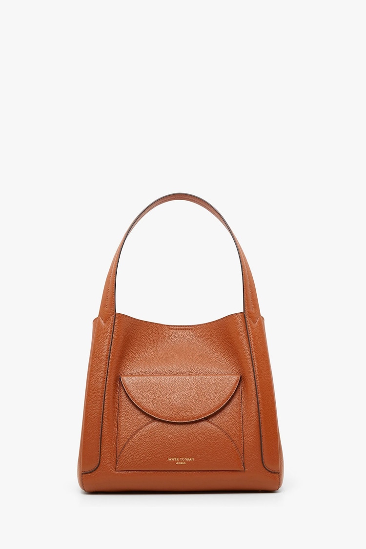 Jasper Conran London Darcey Leather 3 Section Hobo Bag - Image 1 of 5