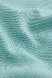 Aqua Blue Regular Fit Trimmed Easy Care Single Cuff Shirt - Image 8 of 9