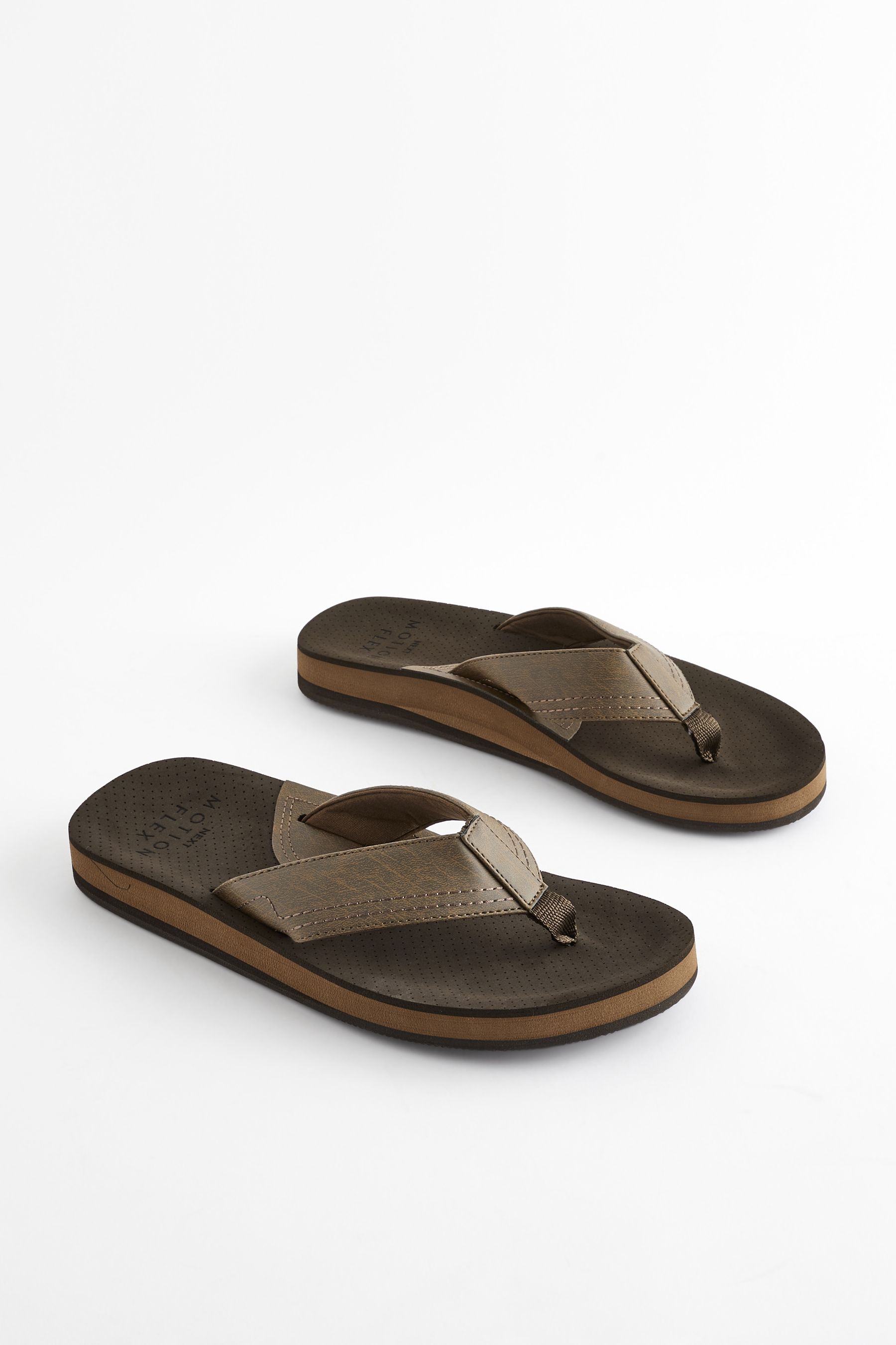 Brown flip flops store