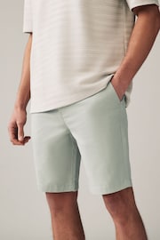 Light Green Slim Fit Stretch Chinos Shorts - Image 1 of 8