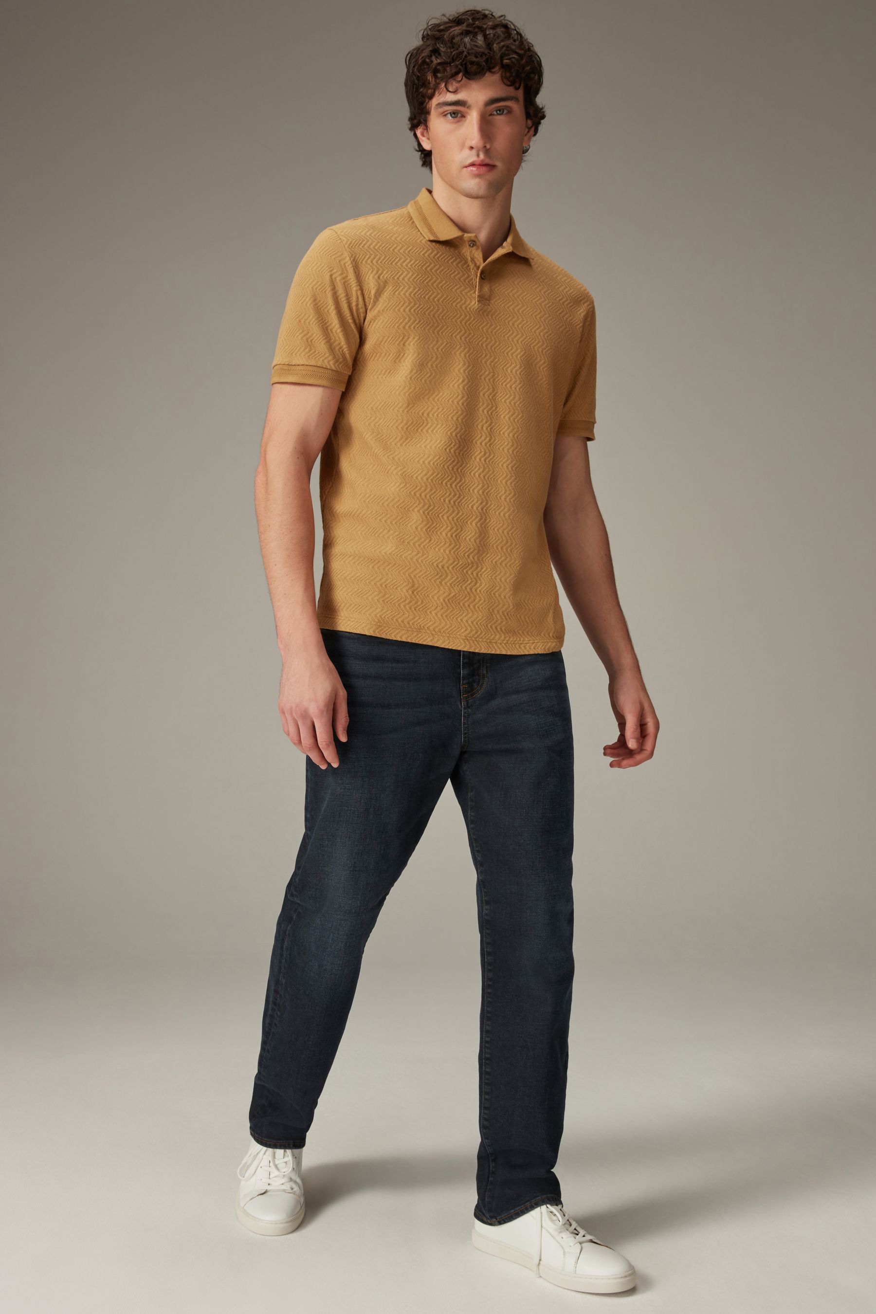 Next mustard jeans top