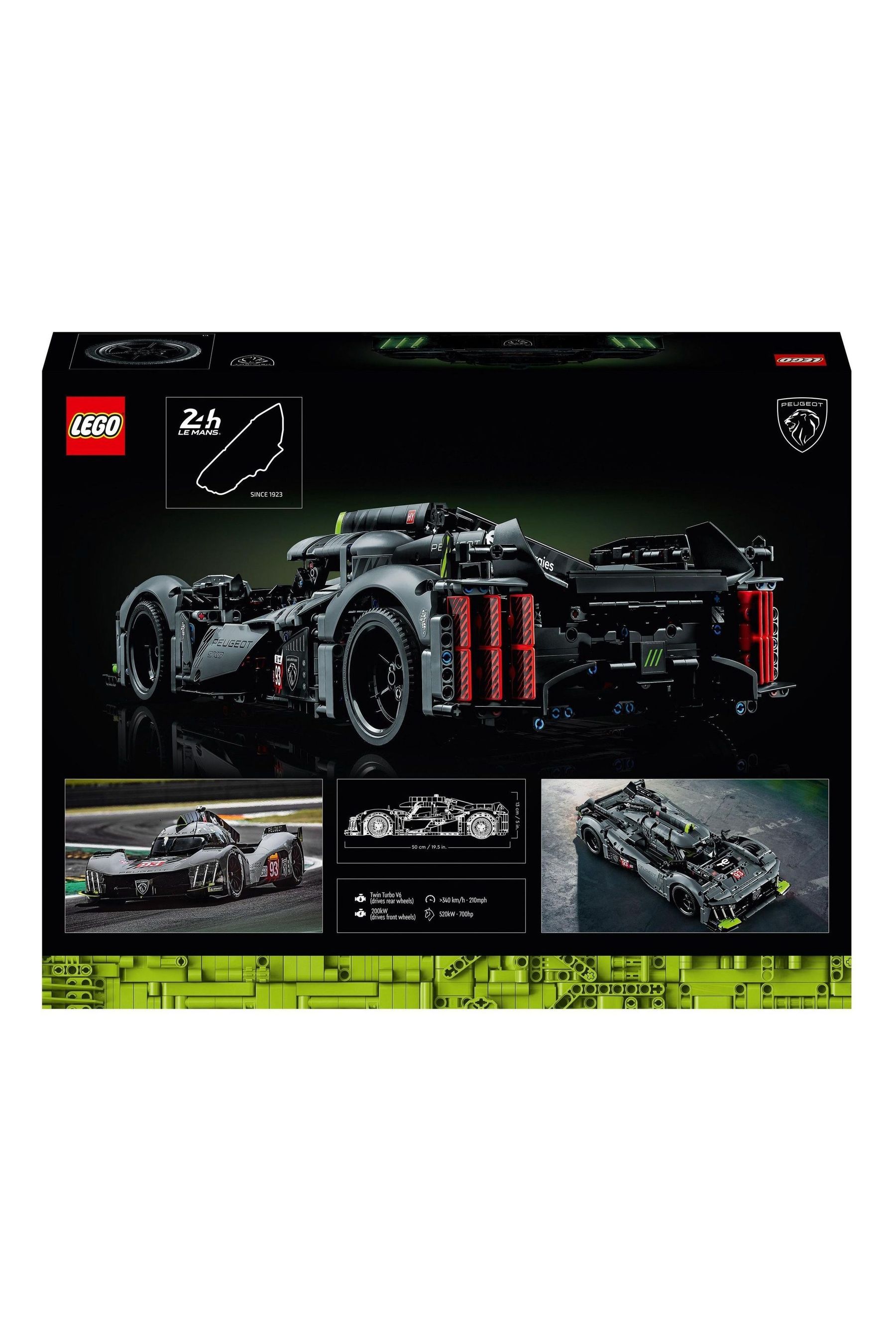 LEGO Technic PEUGEOT 9X8 24H Le Mans Hybrid Hypercar 42156 from Next Latvia
