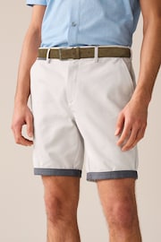 Light Grey Premium Belted Chinos - Image 3 of 9