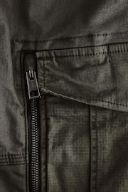 Khaki Green Premium Washed Cotton Cargo Shorts - Image 10 of 10