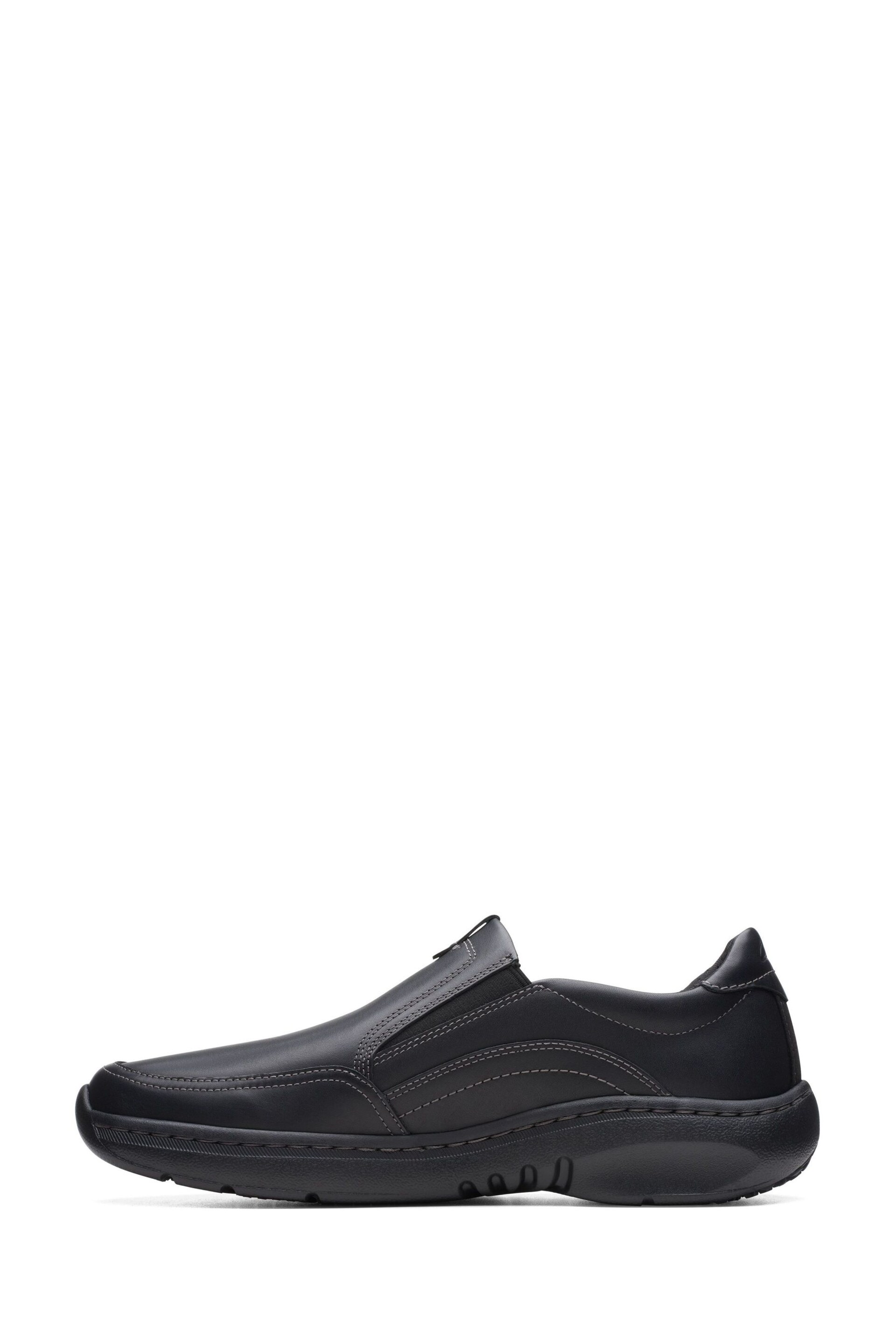 Clarks Black Leather ClarksPro Step Shoes - Image 2 of 7