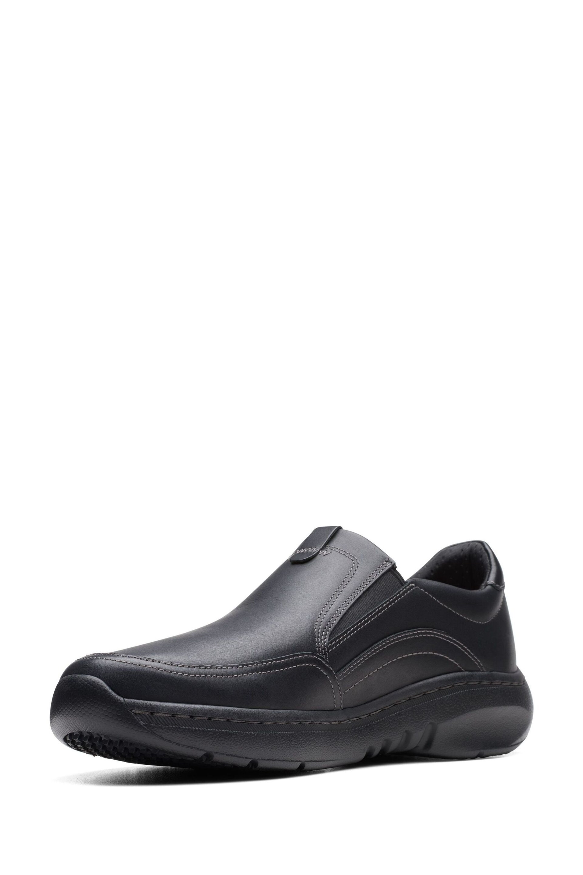 Clarks Black Leather ClarksPro Step Shoes - Image 4 of 7