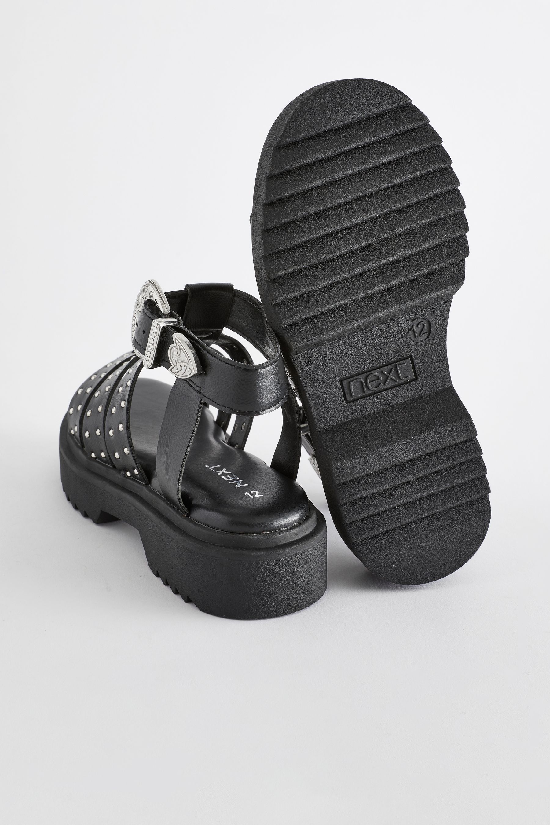 Buy Black Western Studded Chunky Gladiator Sandals from Next USA