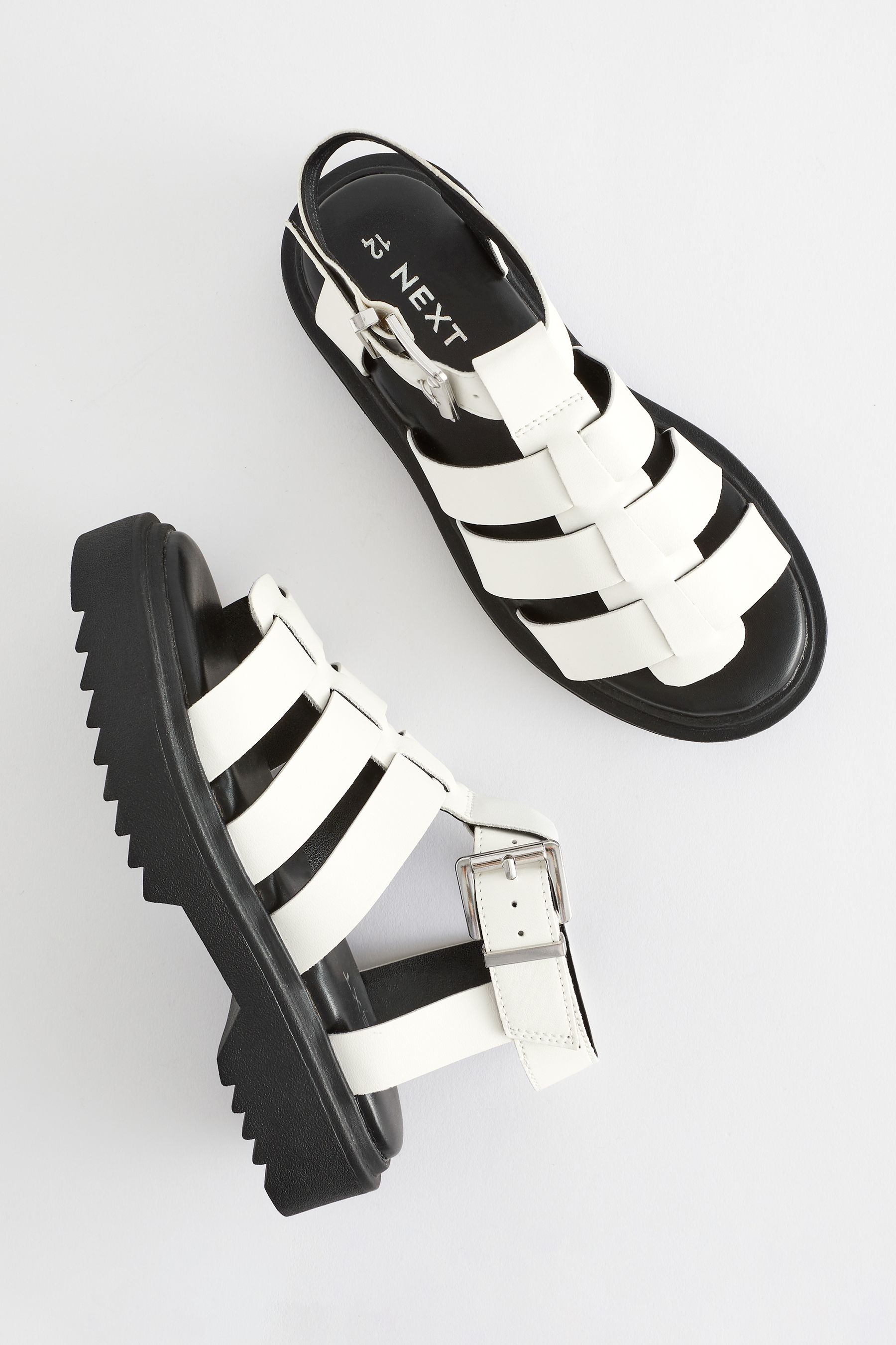 Buy White Chunky Gladiator Sandals from Next Oman