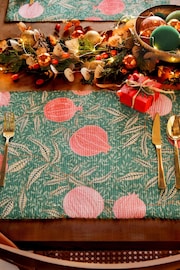 Paoletti Set of 4 Green Pomegranate Table Placemats - Image 2 of 6