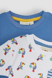 JoJo Maman Bébé White Toucan 2-Pack Pocket T-Shirts - Image 4 of 4